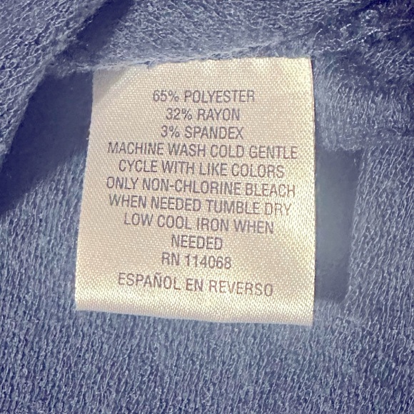3️⃣for2️⃣5️⃣Blue long sleeve cowl neck top size small - Picture 4 of 5